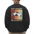 Retro Fat Chonk Dad Tee Cat Daddy To A Fatty Men's Sweatshirt Back Print