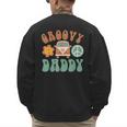 Retro Groovy Daddy Matching Family Birthday Party Men's Sweatshirt Back Print