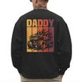 Retro Monster Truck Daddy Matching Family Birthday Party Men's Sweatshirt Back Print