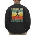 Retro Running Dad Runner Marathon Athlete Humor Outfit Men's Sweatshirt Back Print