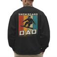 Retro Snowboard Dad Snowboarding Father Snowboarder Dad Men's Sweatshirt Back Print