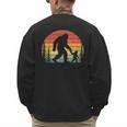 Retro Vintage Bigfoot Dad Fathers Day Father Son Matching Men's Sweatshirt Back Print