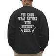 What Rhymes With Hunting Deer Hunter Dad Grandpa Men Men's Sweatshirt Back Print