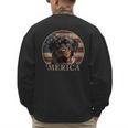 Rottie Dog Mom Dad 'Merica Rottweiler Men's Sweatshirt Back Print Rottie Dog Mom Dad 'Merica Rottweiler Men's Sweatshirt Back Print