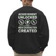 Schwangerschaft Verknden Geschenk Zocker New Character Created Pregnancy Announcement Dad Gamer Men's Sweatshirt Back Print