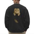 Scottish Fold Cat Pocket Cat Mom Cat Dad Cat Lover Men's Sweatshirt Back Print Scottish Fold Cat Pocket Cat Mom Cat Dad Cat Lover Men's Sweatshirt Back Print