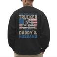 Semi Truck Driver Trucker Daddy Husband US American Flag Men's Sweatshirt Back Print Semi Truck Driver Trucker Daddy Husband US American Flag Men's Sweatshirt Back Print