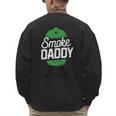 Smoke Daddy Green Egg Pitmaster Dad Tshirt BBQ Grill Men's Sweatshirt Back Print