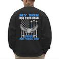 My Son Has Your Back Proud Air Force Dad Military Father Men's Sweatshirt Back Print