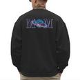 Space Mom Family Matching Dad Space Birthday Theme Party Men's Sweatshirt Back Print