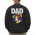 Speed Cubing Dad Puzzle Cuber Cube Kids Men's Sweatshirt Back Print