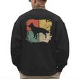 Square Retro German Shepherd Owner Dog Shepard Dad Mom Men's Sweatshirt Back Print