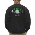 St Patricks Day Golf Golfing Irish Golfer Beer Humor Men Dad Men's Sweatshirt Back Print