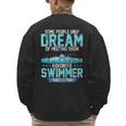 Swimming Parent Swimmer Mom Dad My Favorite Swim Meet Men's Sweatshirt Back Print