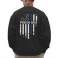 Thin Blue Line Proud Dad Police Family T-Shirt Men's Sweatshirt Back Print