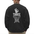 Three Points Throw Basketball Player Fan Dad Joke Tee Men's Sweatshirt Back Print Three Points Throw Basketball Player Fan Dad Joke Tee Men's Sweatshirt Back Print