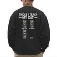 Tricks I Teach My Cat Cat Owner Kitten Dad Mom Kitty Men's Sweatshirt Back Print