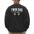 Twin Dad Est 2025 Father Of Twins New Daddy Father's Day Men's Sweatshirt Back Print