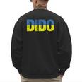 Ukrainian Dido Grandfather Dad Ukraine Flag Distressed Men's Sweatshirt Back Print