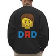 Unique Family Dad Master Builder Building Bricks Blocks Men's Sweatshirt Back Print