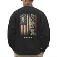 USA American Flag Archery Dad Men's Sweatshirt Back Print