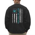 USA Flag Best Dog Dad Ever American Puppy Lover Paw Men's Sweatshirt Back Print