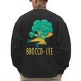 Vegetable Word Game Dad Joke Brocco-Lee Broccoli Men's Sweatshirt Back Print