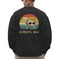 Vintage Axolotl Dad Axolotl Lovers Daddy Father's Day Men's Sweatshirt Back Print
