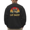 Vintage Cat Daddy Cat Lover Cat Dad Fathers Men's Sweatshirt Back Print