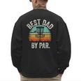 Vintage Disc Golf Dad Best Dad By Par Disk Golf Men's Sweatshirt Back Print