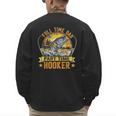 Vintage Father's Day Fishing Full Time Dad Part Time Hooker Men's Sweatshirt Back Print