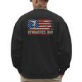 Vintage Gymnastics Dad American USA Flag Sports Men's Sweatshirt Back Print