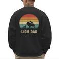 Vintage Lion Dad Father Grandpa Father's Day Men's Sweatshirt Back Print