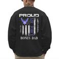 Vintage Proud Air Force Bonus Dad With American Flag Men's Sweatshirt Back Print