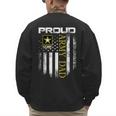 Vintage Proud Army Dad With American Flag Men's Sweatshirt Back Print