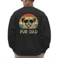 Vintage Pug Dad Dog Lovers Father's Day Tee Men's Sweatshirt Back Print