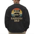 Vintage Raccoon Dad Raccoon Lovers Daddy Father's Day Men's Sweatshirt Back Print