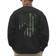 Vintage USA Camo Flag Proud Rottweiler Dad Rottie Silhouette Men's Sweatshirt Back Print