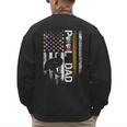 Vintage USA Flag Billiards Player Proud Pool Dad Men's Sweatshirt Back Print