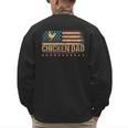 Vintage USA Flag Chicken Dad Stars Men's Sweatshirt Back Print Vintage USA Flag Chicken Dad Stars Men's Sweatshirt Back Print