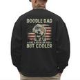 Vintage USA Flag Goldendoodle Doodle Dad Fathers Day Men Men's Sweatshirt Back Print