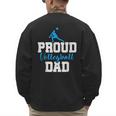 Volleyball Player Team Dad Father Proud Volleyball Dad Men's Sweatshirt Back Print