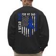 I Wear Blue For My Dad Colon Cancer Awareness Blue USA Flag Men's Sweatshirt Back Print