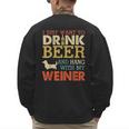 Weiner Dachshund Dad Drink Beer Hang With Dog Vintage Men's Sweatshirt Back Print Weiner Dachshund Dad Drink Beer Hang With Dog Vintage Men's Sweatshirt Back Print