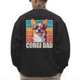 Welsh Corgi Pembroke Dog Corgi Dad -Adults Small Classic Fit Short Sleeve Cotton Polyester Blend Men's Sweatshirt Back Print