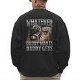 Whatever Daddy Wants Daddy Gets Raccoon Alpha Meme Men's Sweatshirt Back Print