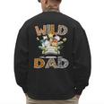 Wild Dad 1St Birthday Safari Jungle Animal Truck Men's Sweatshirt Back Print Wild Dad 1St Birthday Safari Jungle Animal Truck Men's Sweatshirt Back Print