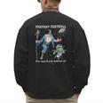 Wizard Dragon Fantasy Football Player Literal Dad Joke Men's Sweatshirt Back Print