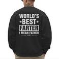World's Best Farter I Mean Father Retro Father's Day Dad Men's Sweatshirt Back Print