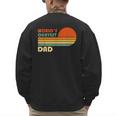 World's Okayest Dad Father Retro Vintage Men's Sweatshirt Back Print